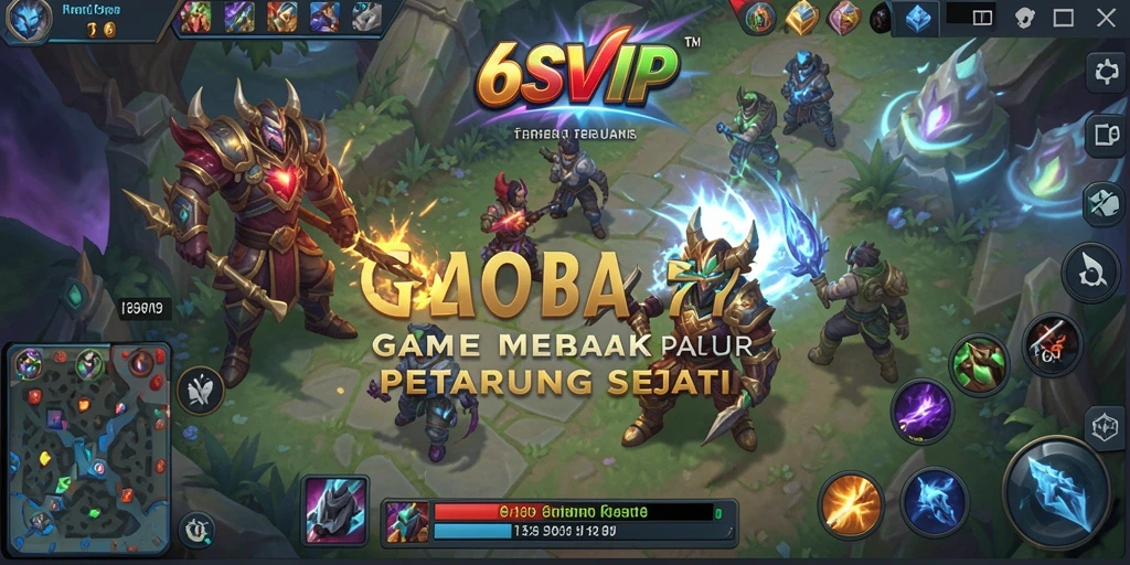 Tangkapan layar menampilkan aksi seru gameplay MOBA di 6SVIP.