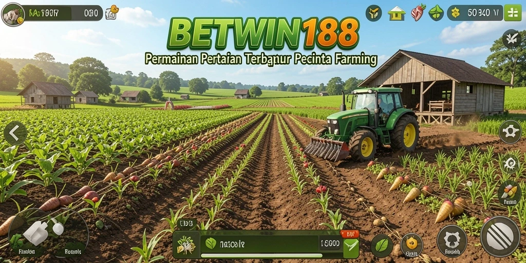 Screenshot gameplay BETWIN188 menampilkan suasana ladang yang indah dengan tanaman yang subur.