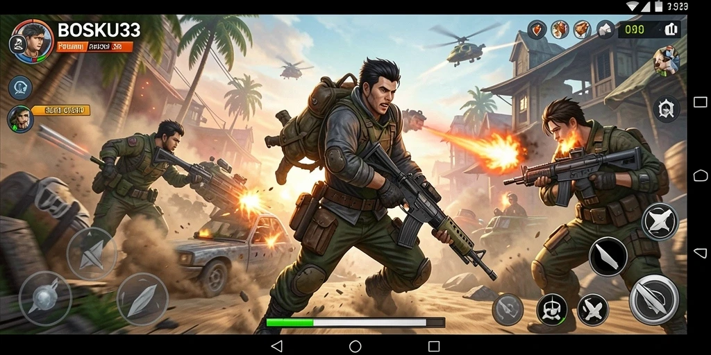 Tampilan gameplay seru dalam BOSKU33 yang menantang.