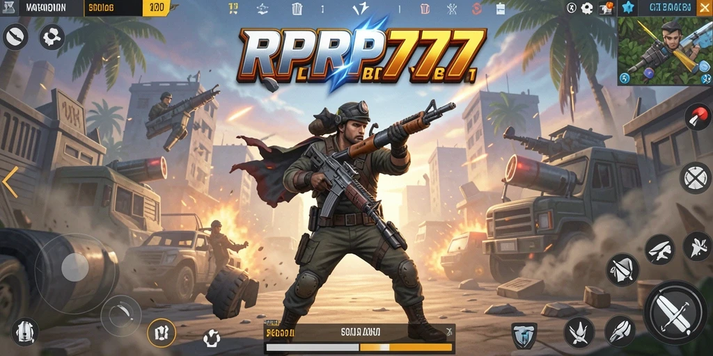 Tampilan gameplay seru dalam RPRP777 saat pertempuran berlangsung.